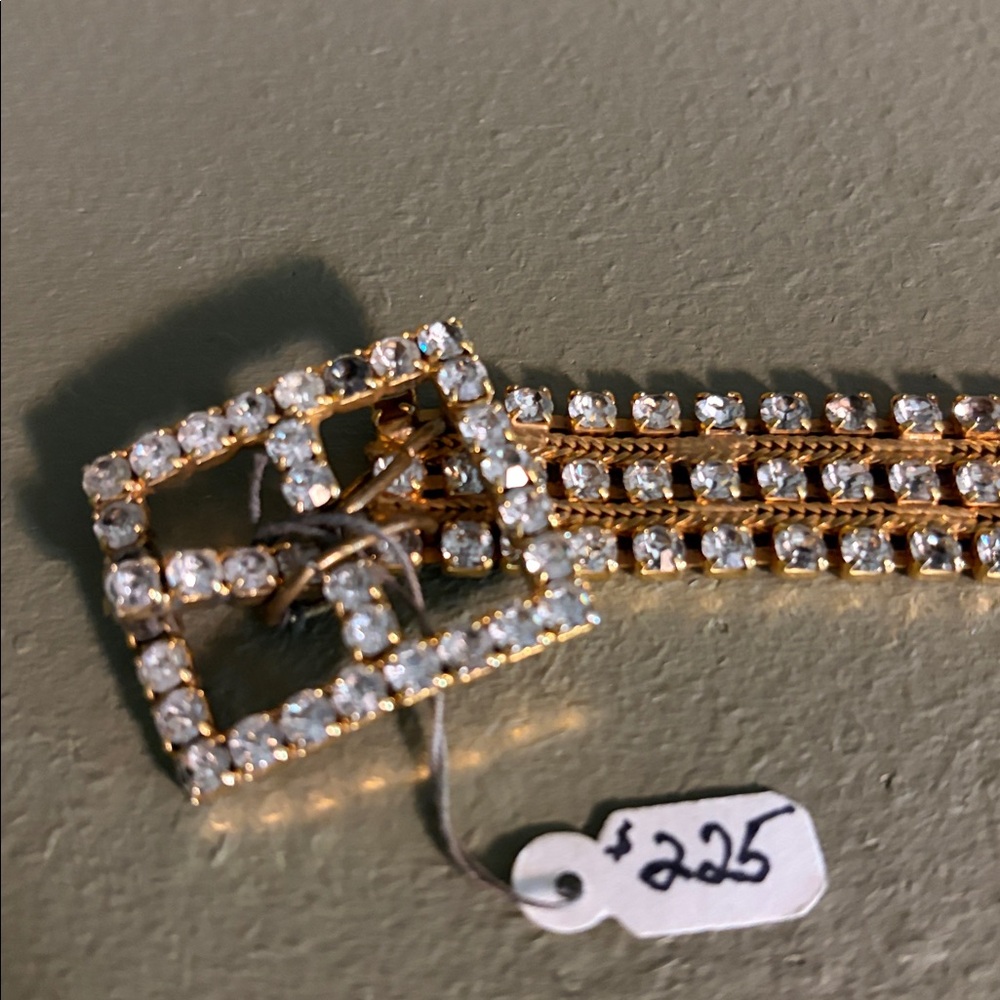 Gold and Rhinestone Belt - Picture 4 of 7